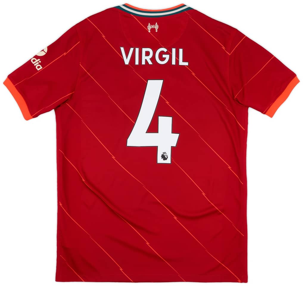 2021-22 Liverpool Home Shirt Virgil #4 - 6/10 - (S)