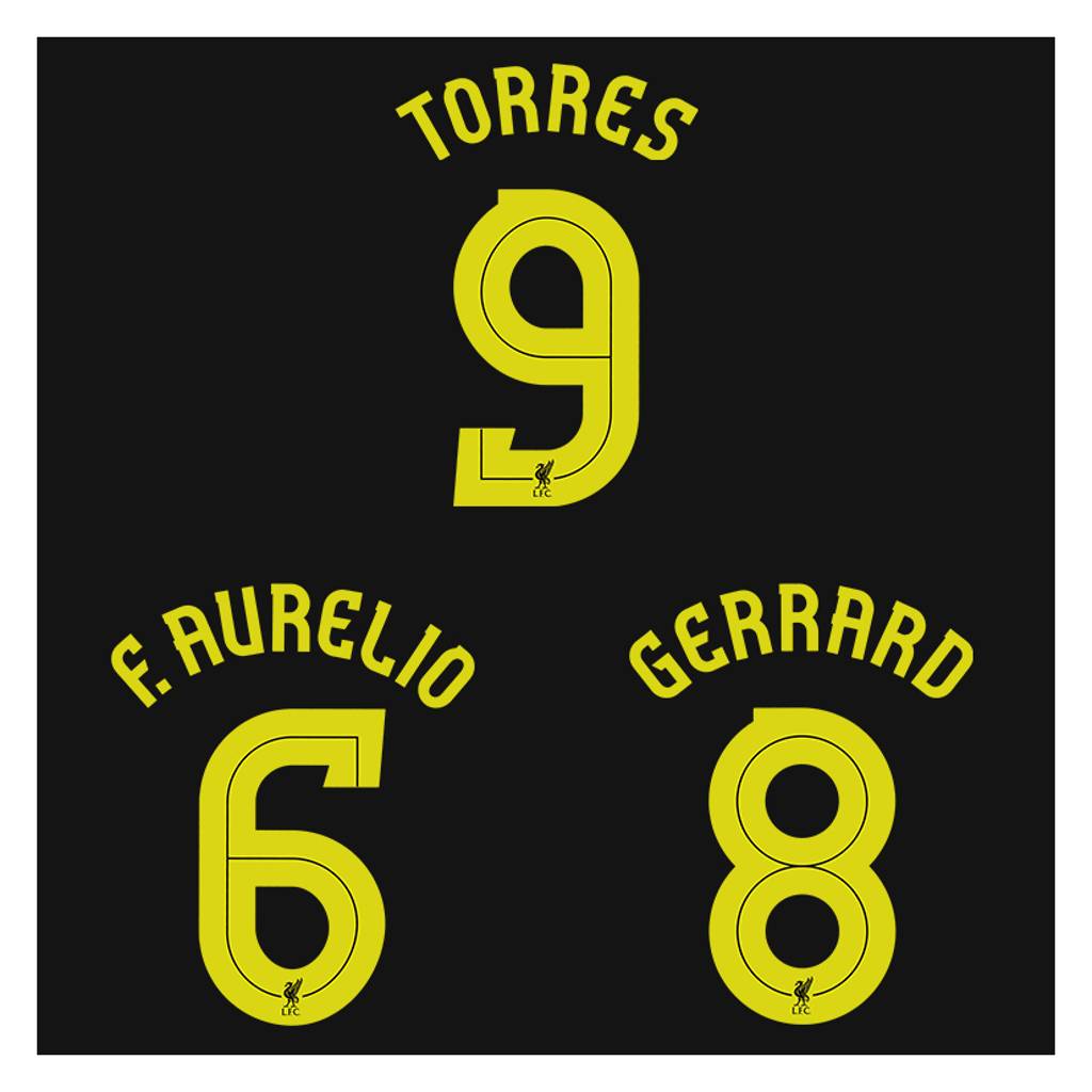 2010-11 Liverpool Third European Name Set