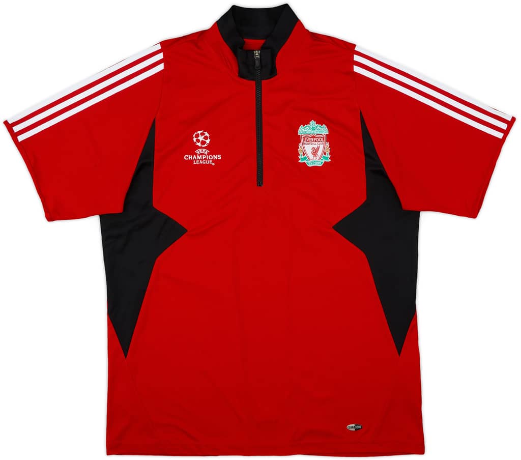 2007-08 Liverpool adidas CL 1/4 Zip Training Shirt - 8/10 - (XL)