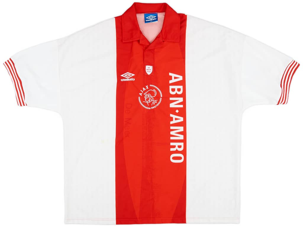 1995-96 Ajax Home 'De Meer' Shirt - 8/10 - (XXL)