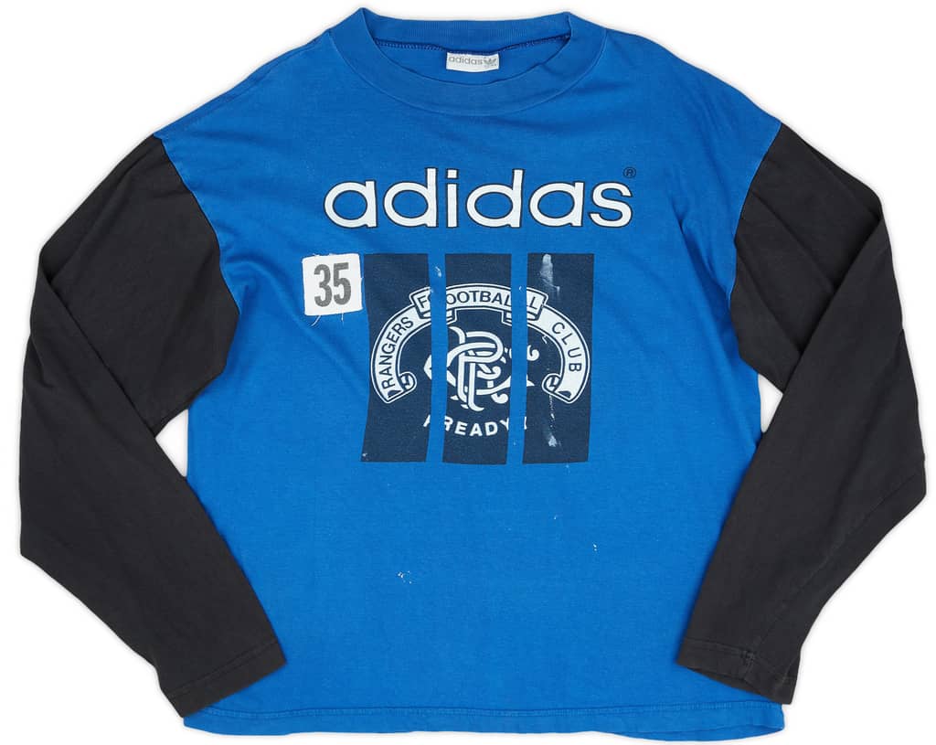 1994-95 Rangers adidas Player Issue L/S Shirt #35 - 6/10 - (L)