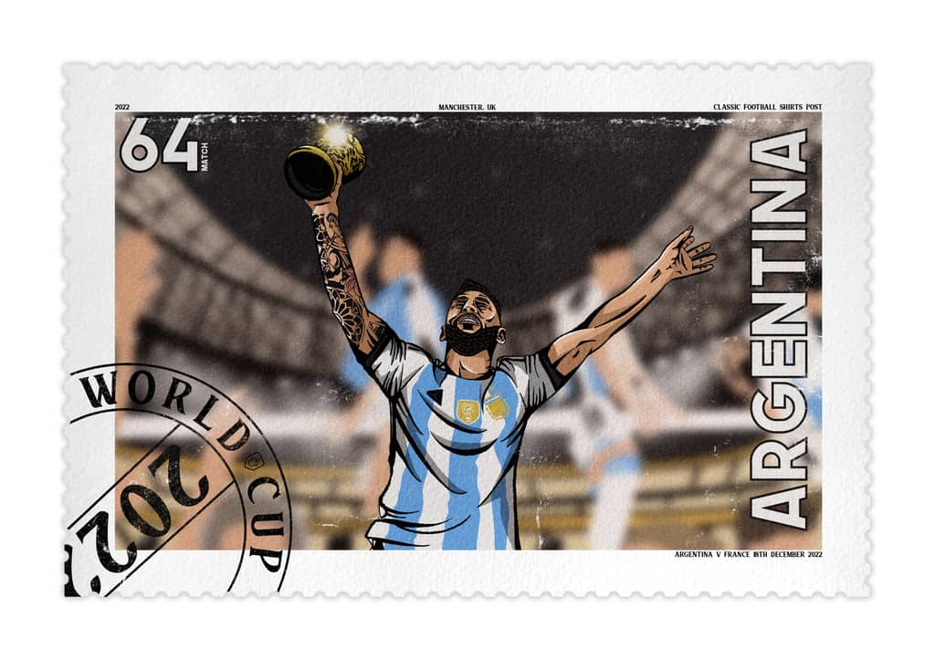 Lionel Messi 2022 World Cup Stamp A3 Print/Poster