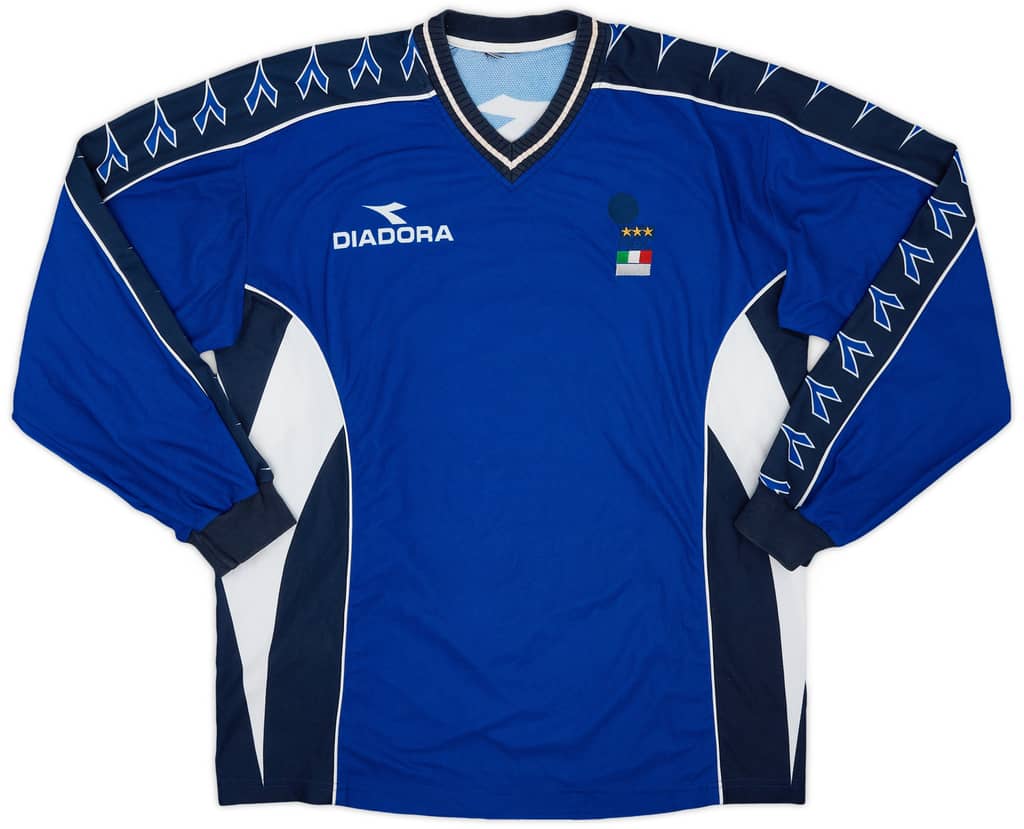 1999-00 Italy FIGC Diadora Training L/S Shirt - 8/10 - (XL)