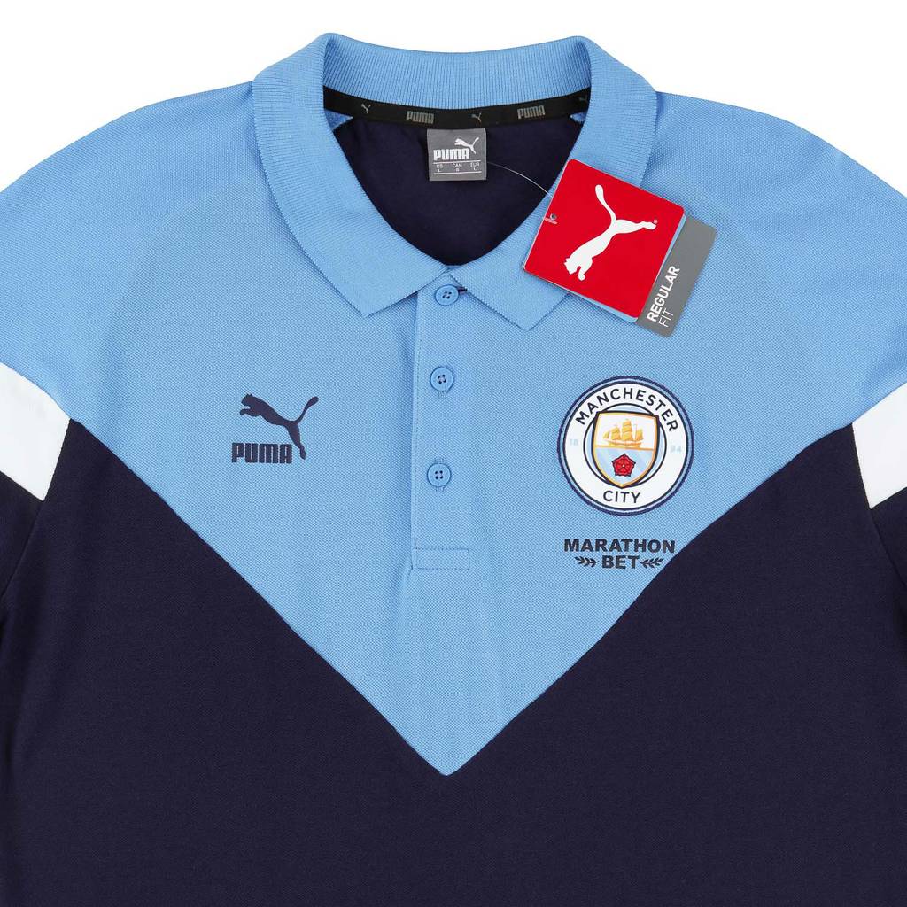 2019-20 Manchester City Player Issue Iconic Polo T-Shirt