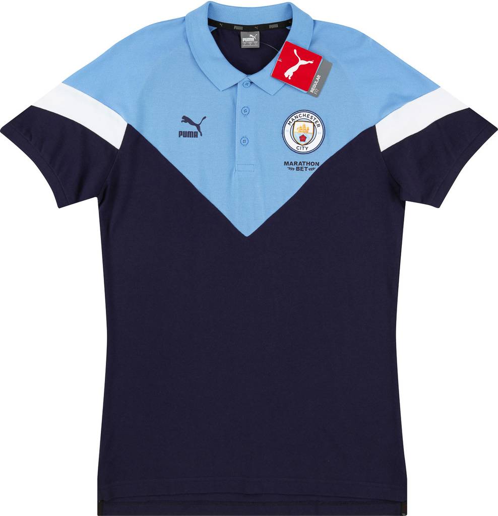 2019-20 Manchester City Player Issue Iconic Polo T-Shirt