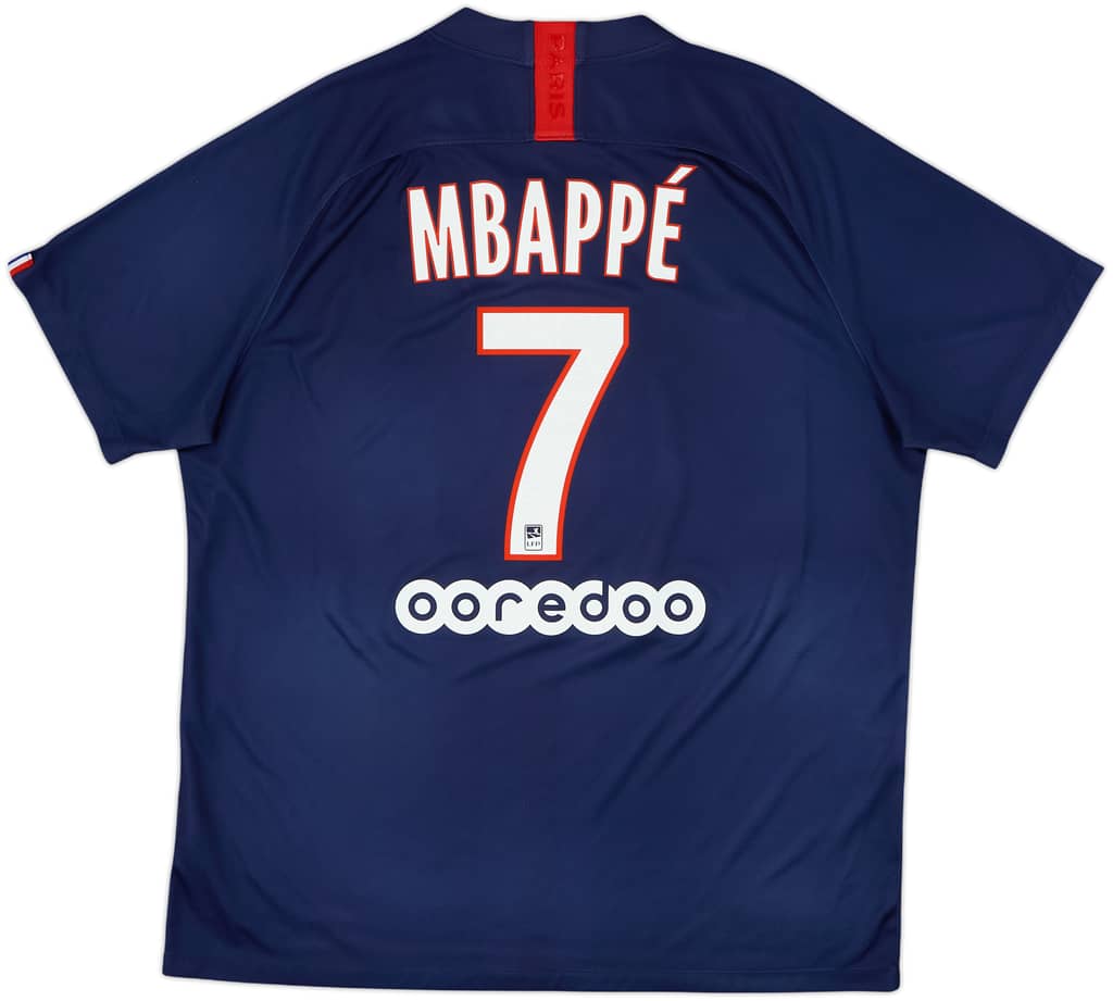 Camiseta de local del Paris Saint-Germain 2019-20 Mbappe #7 - 8/10 - (XL)