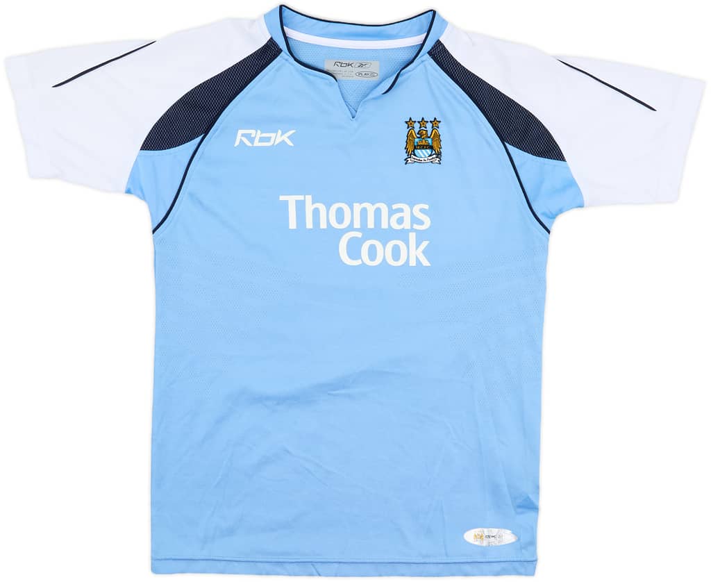 2006-07 Manchester City Home Shirt - 7/10 - (L.Boys)