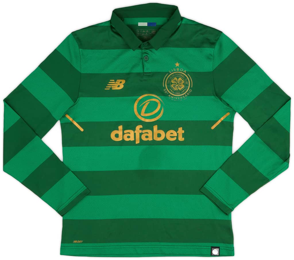 2017-18 Celtic 'Lisbon Lions 50th Anniversary' Away L/S Shirt - 6/10 - (S)