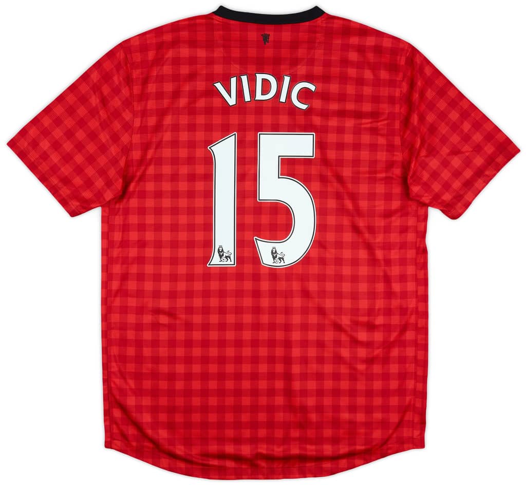 2012-13 Manchester United Home Shirt Vidic #15 - 8/10 - (S)