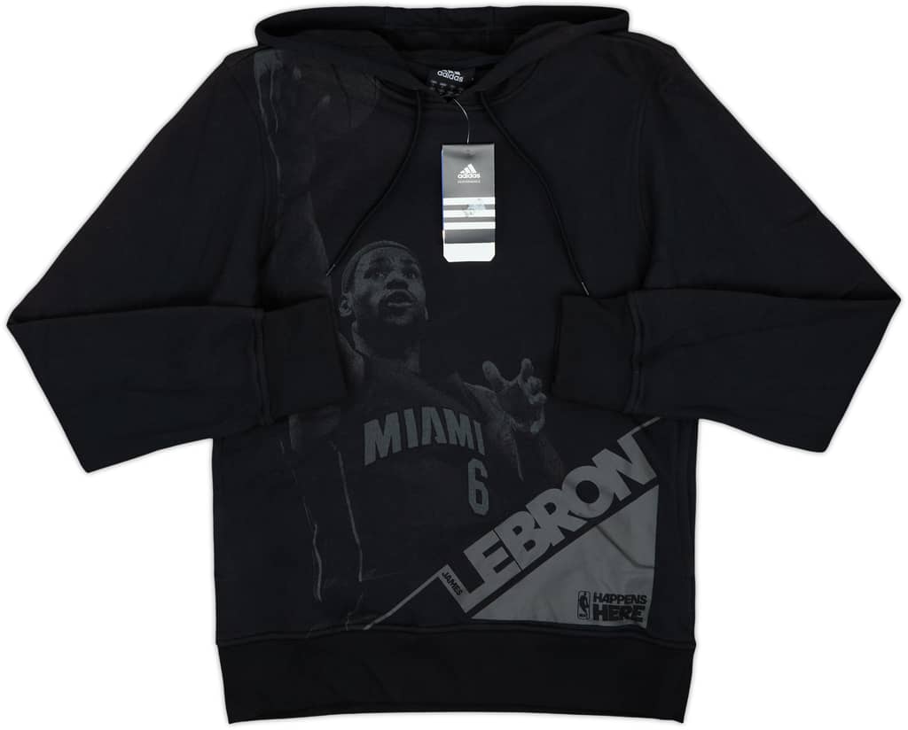 2011-12 Miami Heat LeBron James adidas Hooded Sweat Top (S)