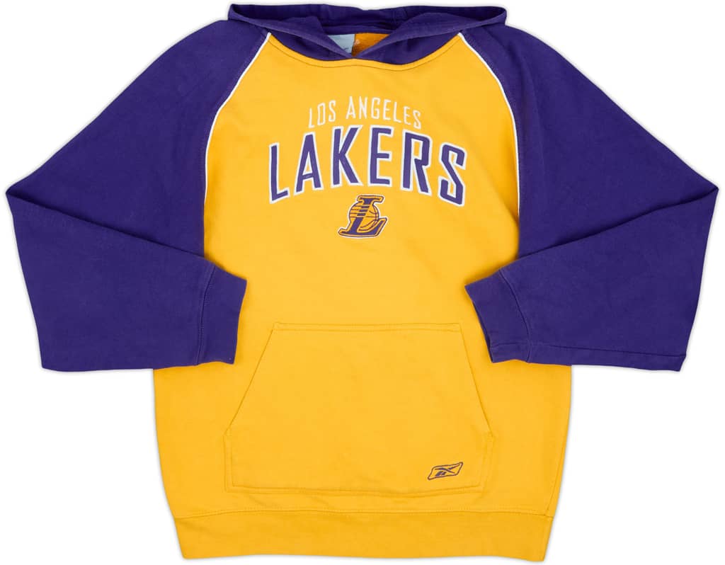2005-06 LA Lakers Reebok Hooded Sweat Top - 7/10 - (L.Boys)