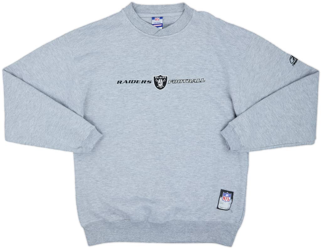 2002-04 Oakland Raiders Reebok Sweat Top - 9/10 - (L)