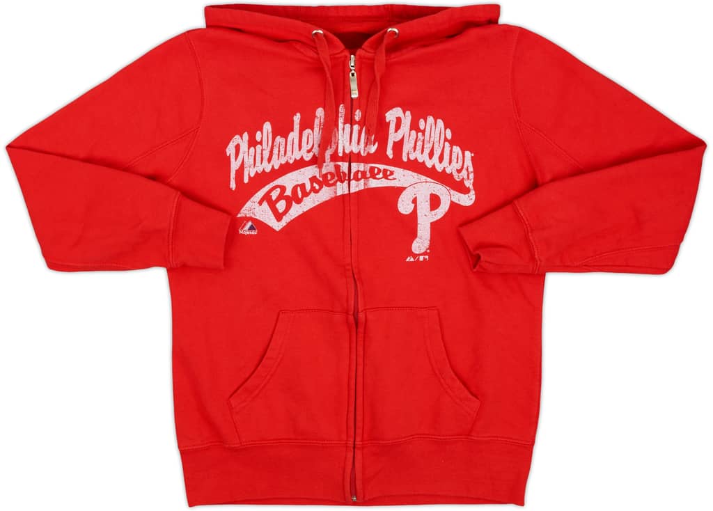 2012 Philadelphia Phillies Majestic Full-Zip Hooded Sweat Top Womens - 8/10 - (S)