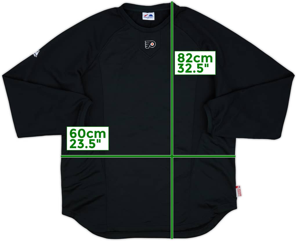 2010-11 Philadelphia Flyers Majestic Training Sweat Top - 9/10 - (L)