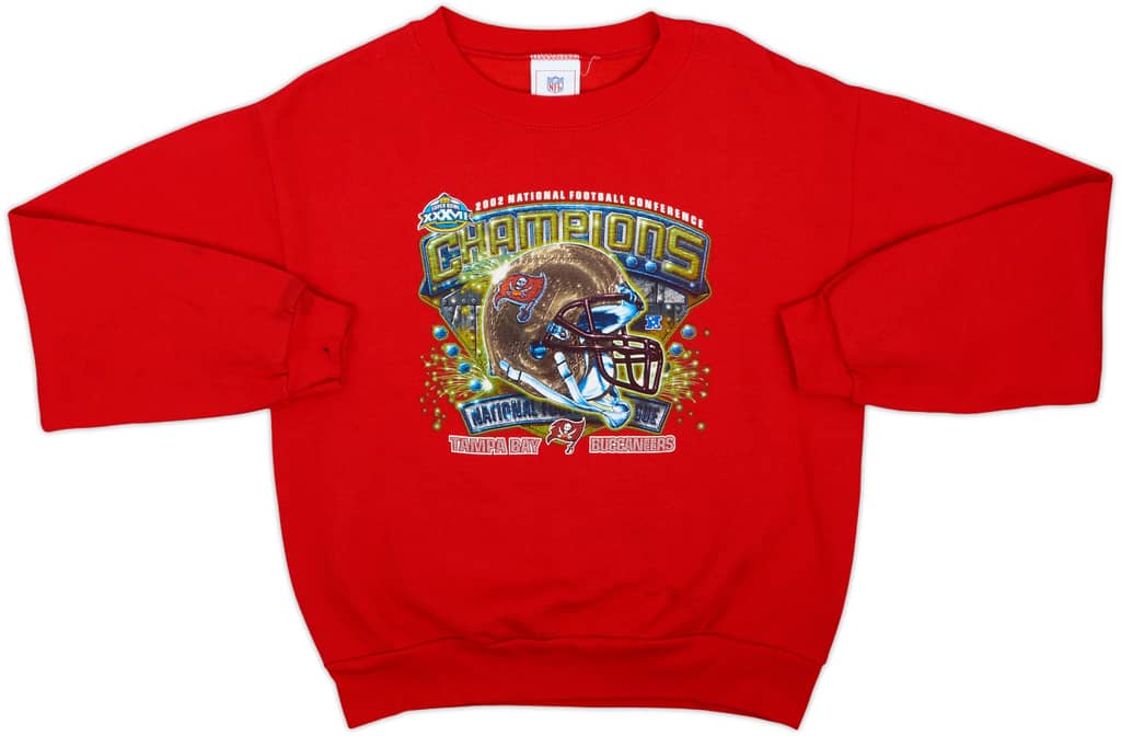2002 Tampa Bay Buccaneers NFC Champions NFL Sweat Top - 6/10 - (L.Boys)