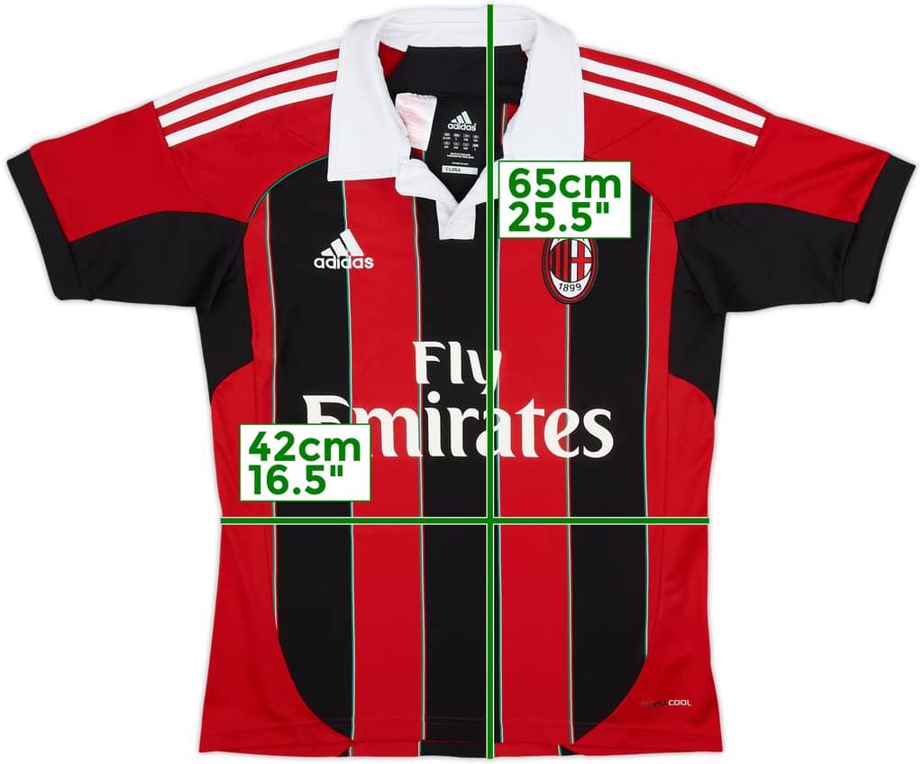 2012-13 AC Milan Home Shirt - 7/10 - (L.Boys)
