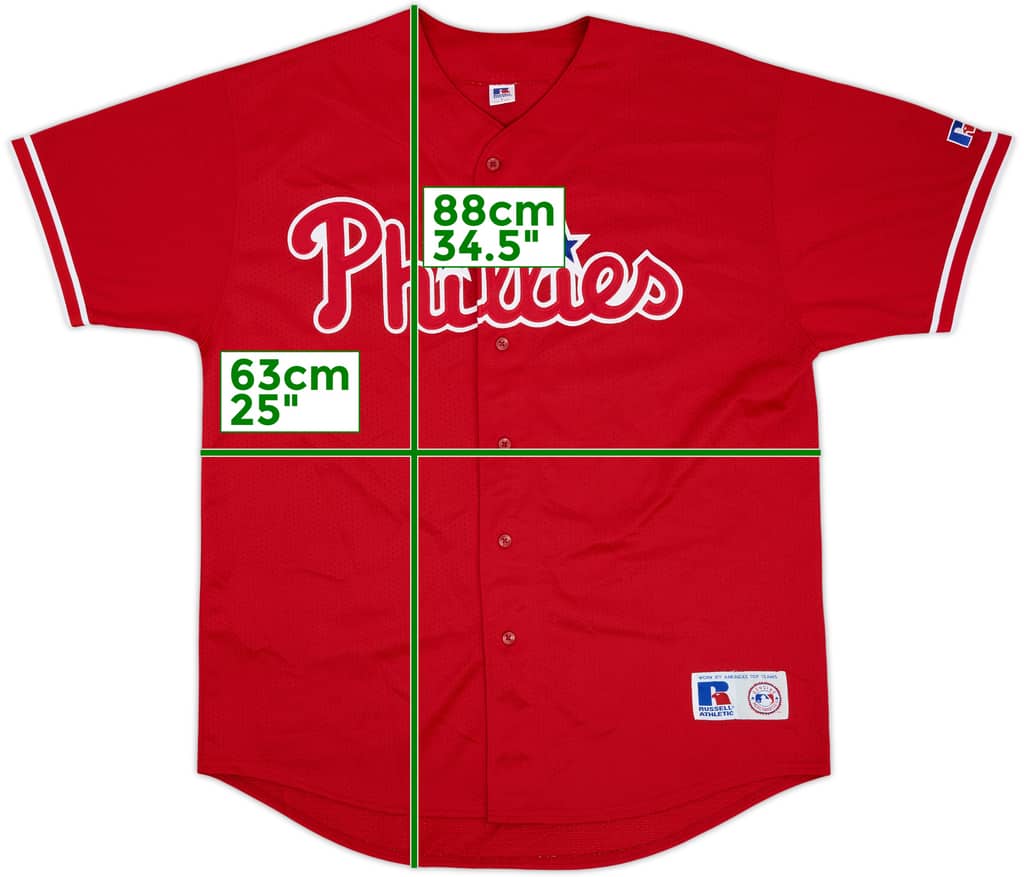 2000-02 Philadelphia Phillies Russell Athletic Jersey - 9/10 - (L)