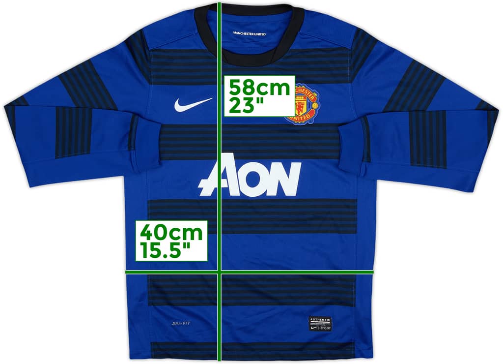 2011-13 Manchester United Away L/S Shirt - 10/10 - (M.Boys)