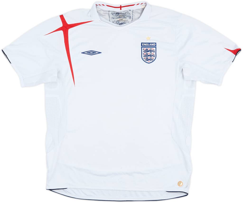 2005-07 Inglaterra Camiseta Local - 5/10 - (XL)