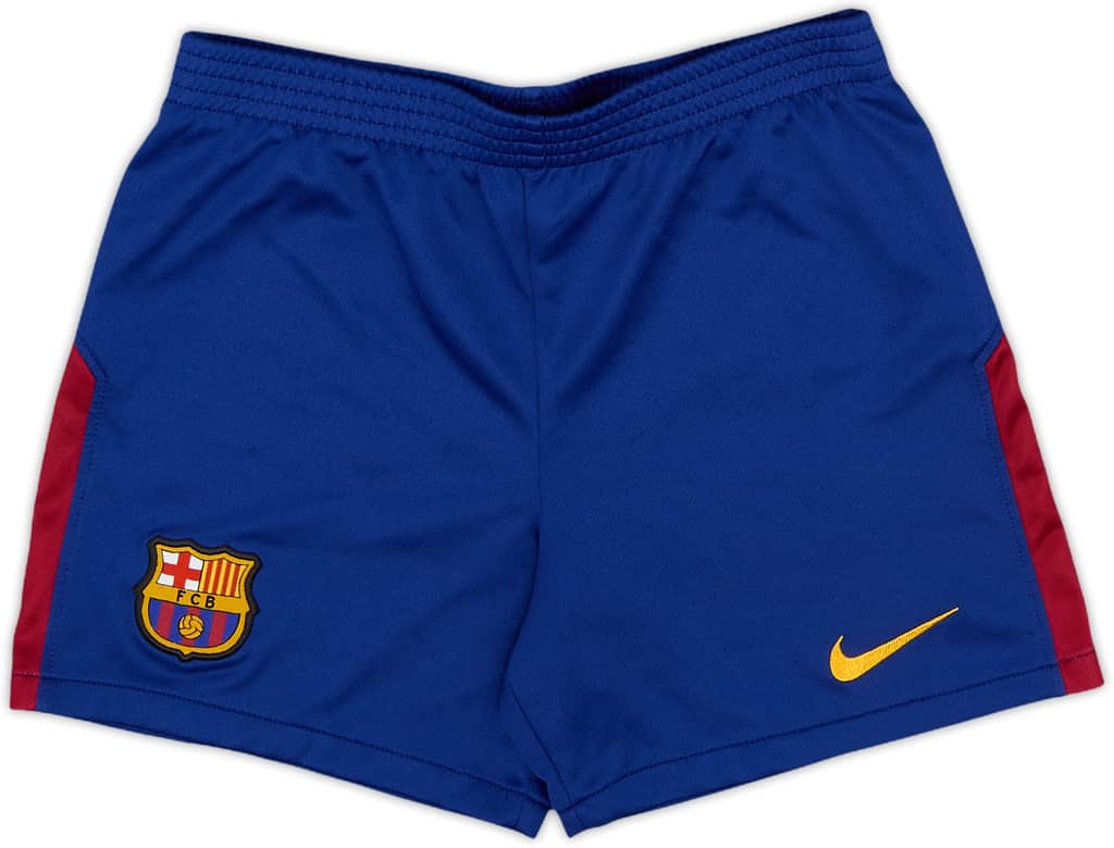2017-18 Barcelona Home Shorts - 9/10 - (5-6 Years)