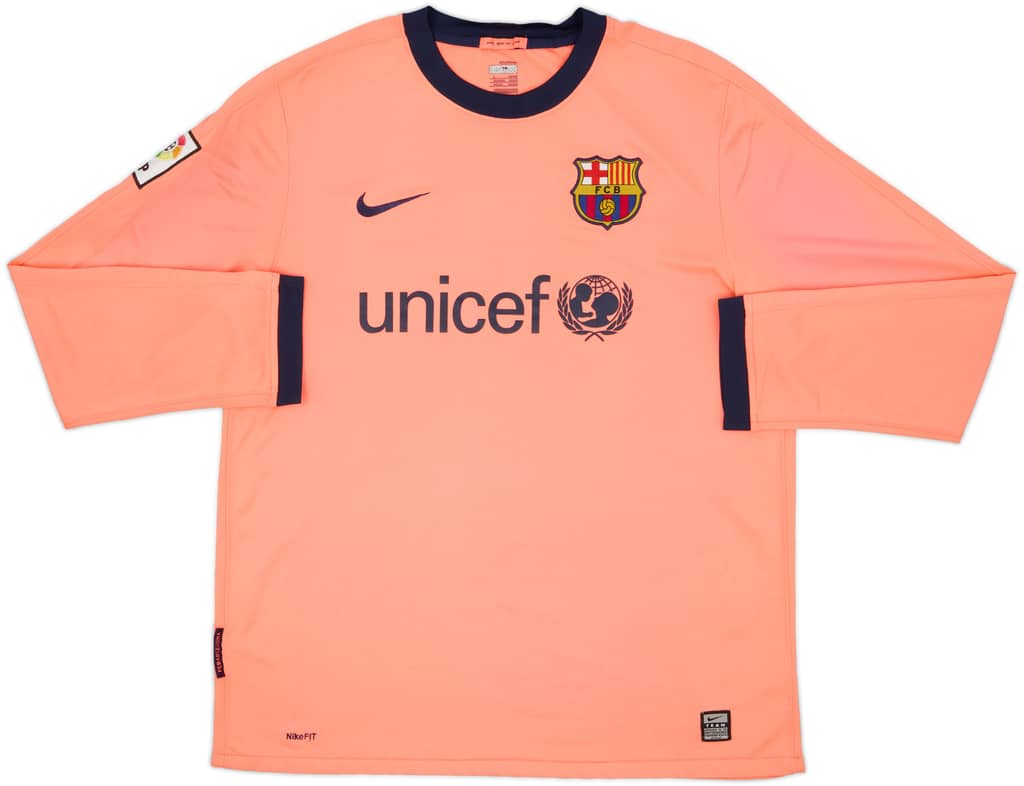2009-10 Barcelona Away L/S Shirt - 4/10 - (L)