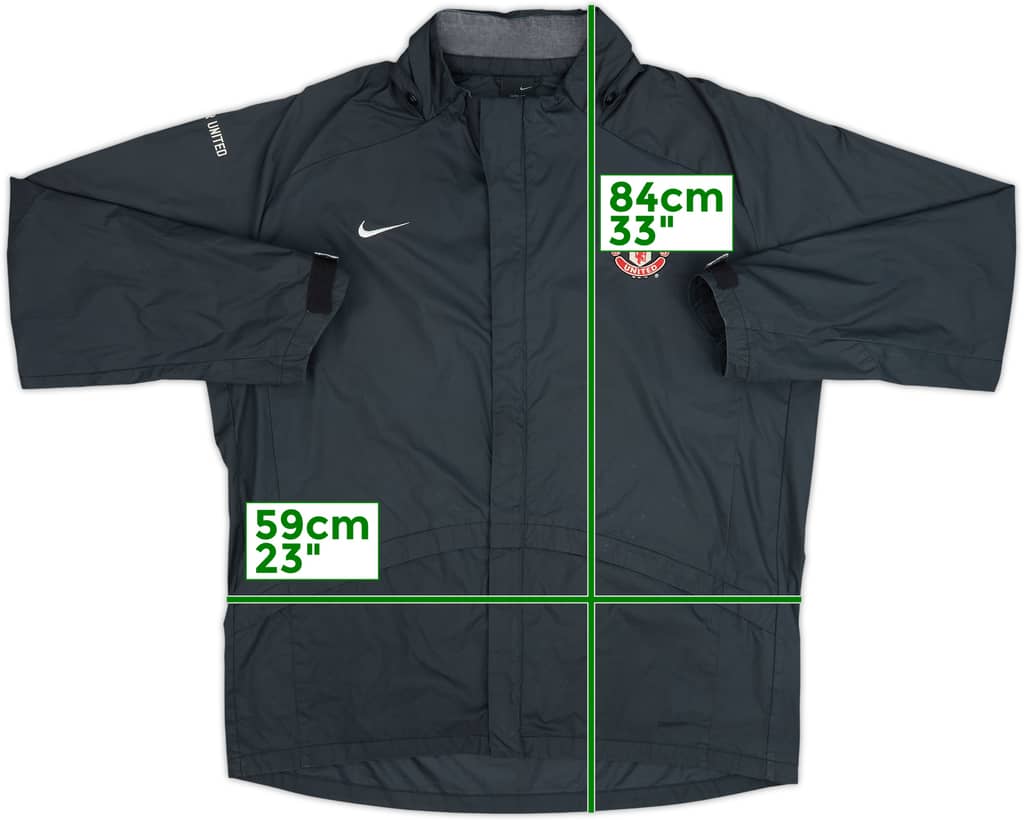 2009-10 Manchester United Nike Hooded Rain Jacket - 6/10 - (L)
