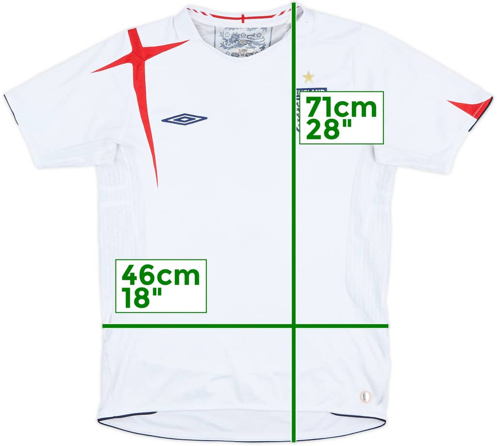 2005-07 England Home Shirt - 5/10 - (S)