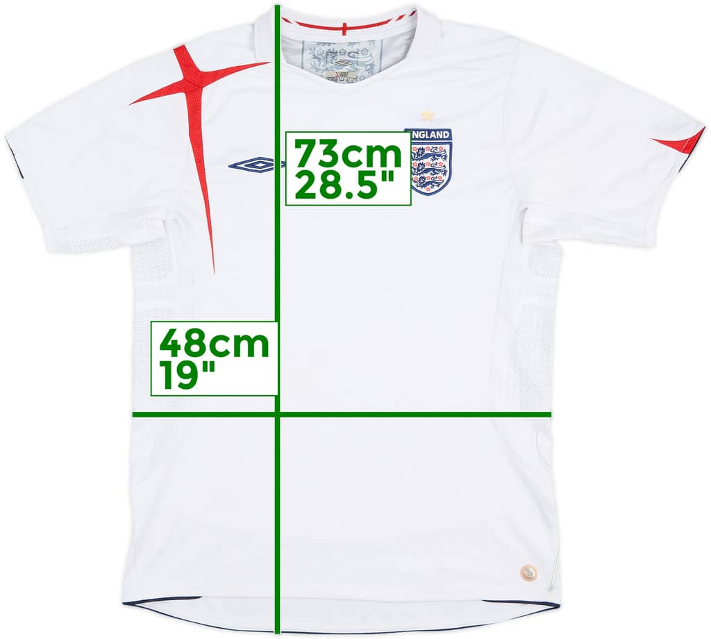 2005-07 England Home Shirt - 5/10 - (M)