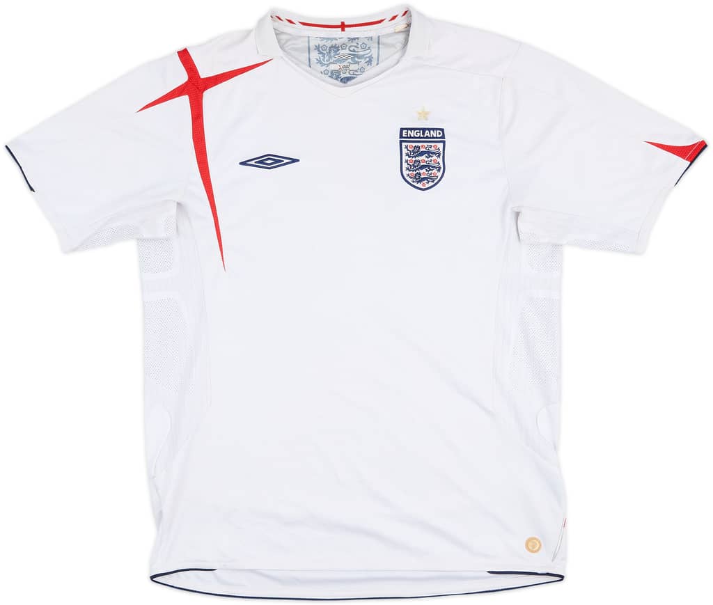 2005-07 England Home Shirt - 5/10 - (L)