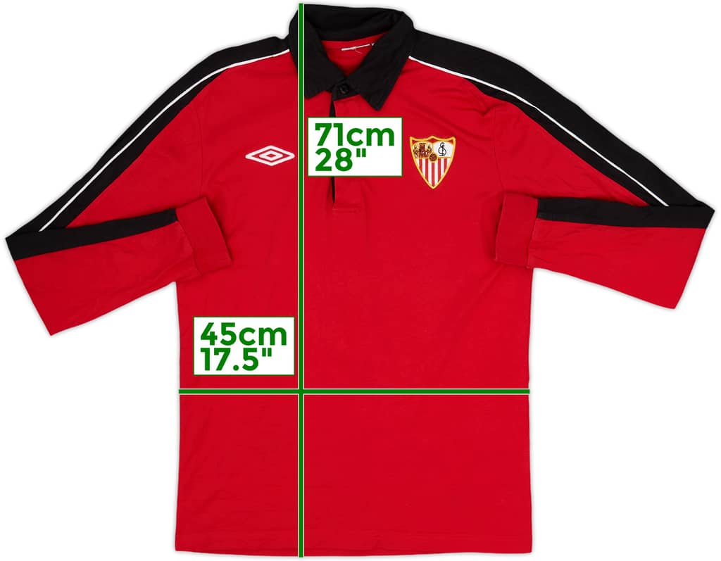 2012-13 Sevilla Umbro Polo L/S Shirt - 8/10 - (S)