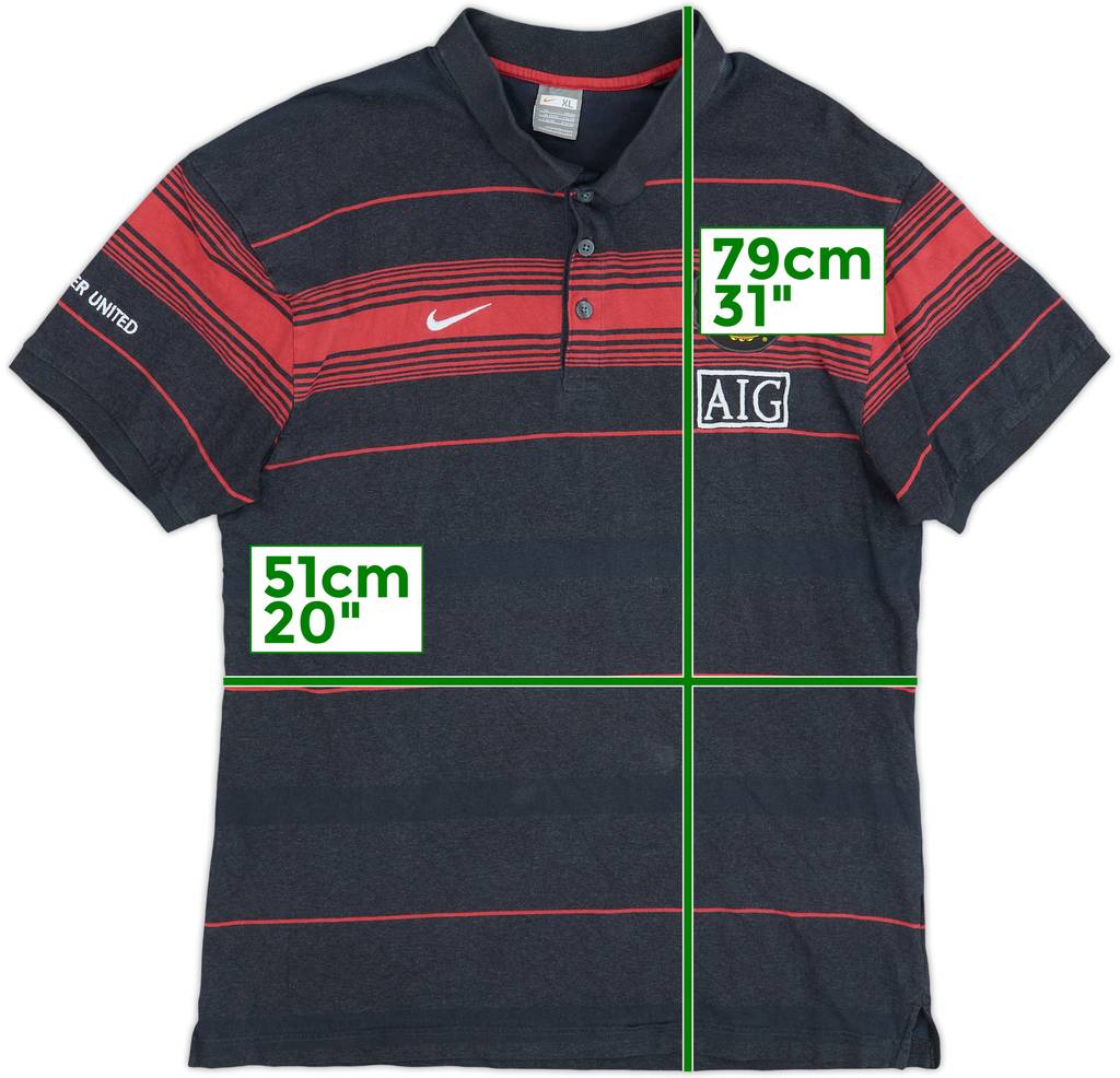 2009-10 Manchester United Nike Polo Shirt - 7/10 - (XL)