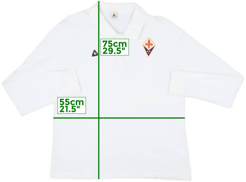 2015-16 Fiorentina Le Coq Sportif Polo L/S Shirt - 8/10 - (XL)
