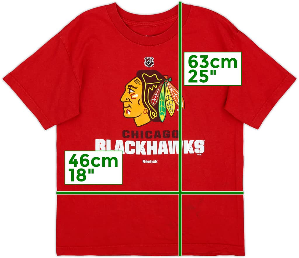 2011-12 Chicago Blackhawks Reebok Tee - 8/10 - (L.Boys)