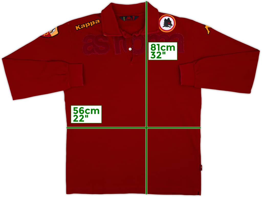 2009-10 Roma Kappa Polo L/S Shirt - 6/10 - (XL)