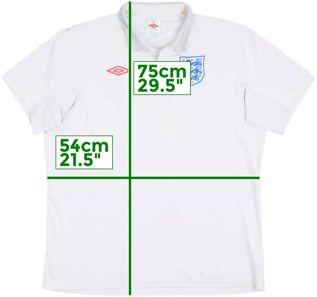 2009-10 England Home Shirt - 5/10 - (L)