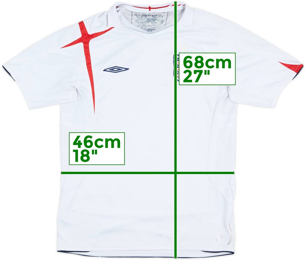 2005-07 England Home Shirt - 4/10 - (M)