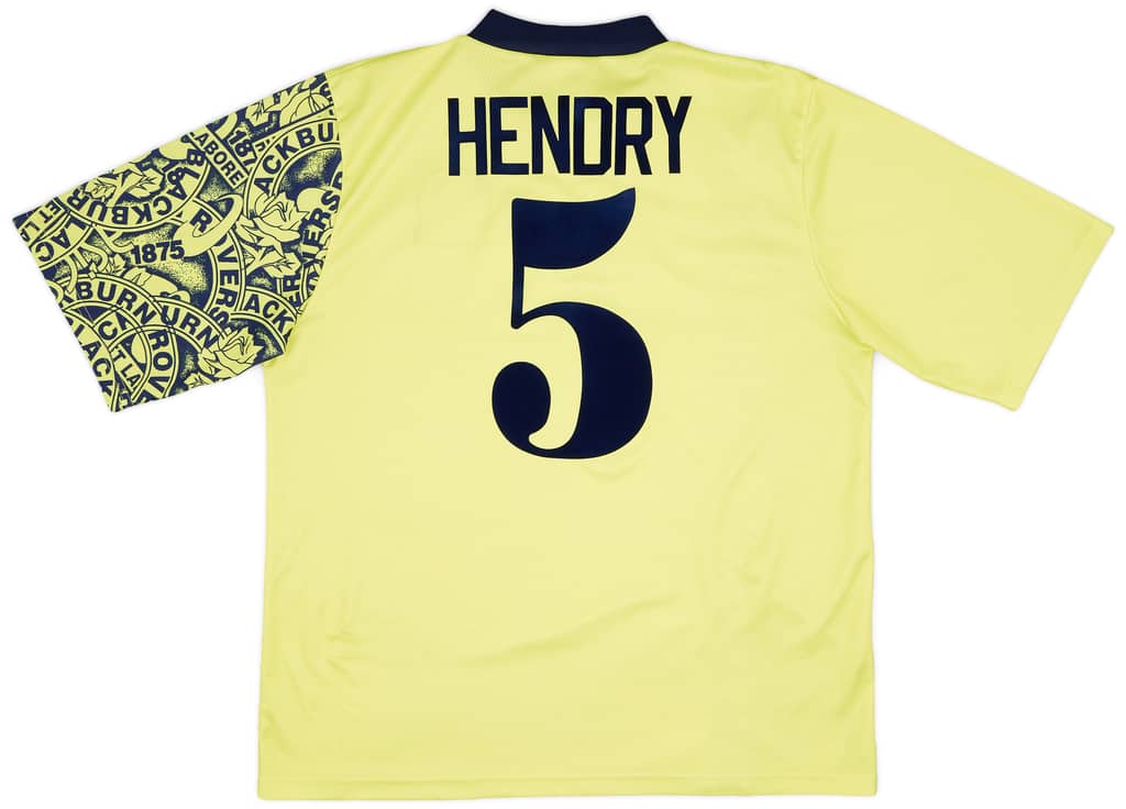 1996-97 Blackburn Away Shirt Hendry #5 - 8/10 - (XL)