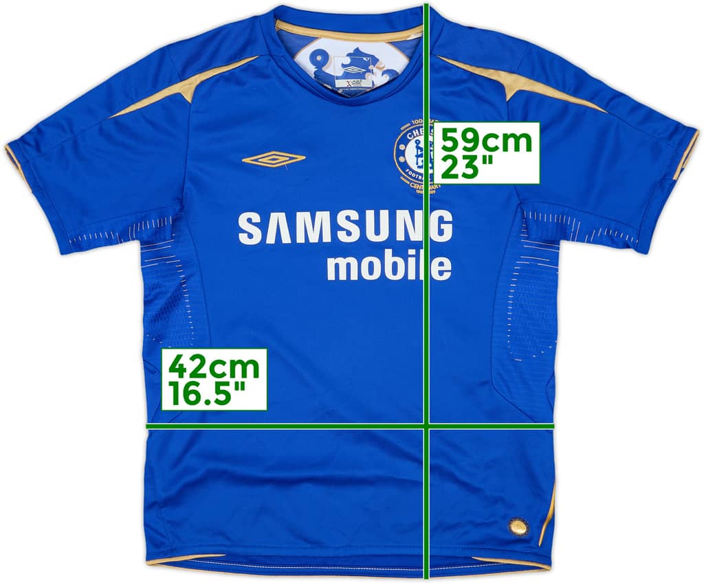 2005-06 Chelsea Centenary Home Shirt - 8/10 - (M.Boys)