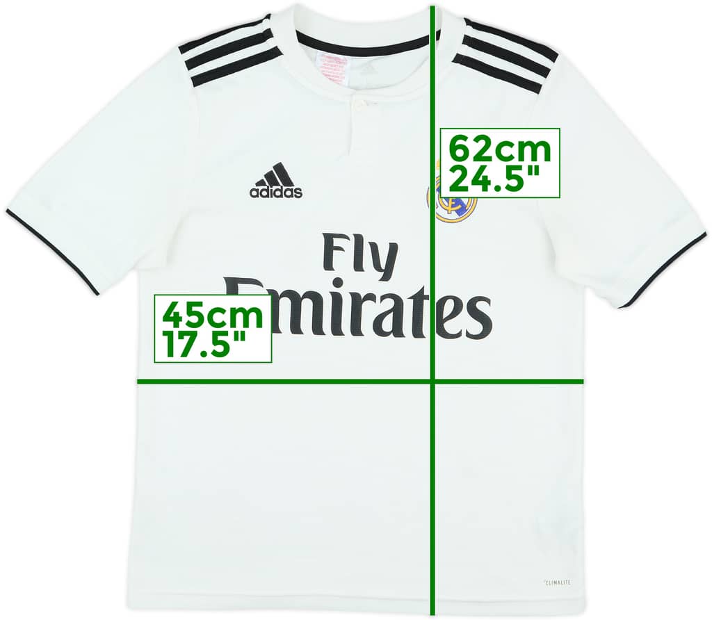 2018-19 Real Madrid Home Shirt - 9/10 - (L.Boys)