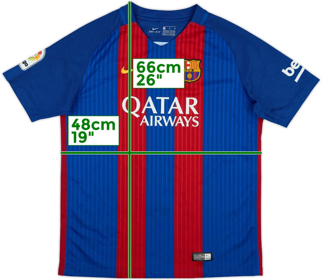 2016-17 Barcelona Home Shirt - 8/10 - (XL.Boys)