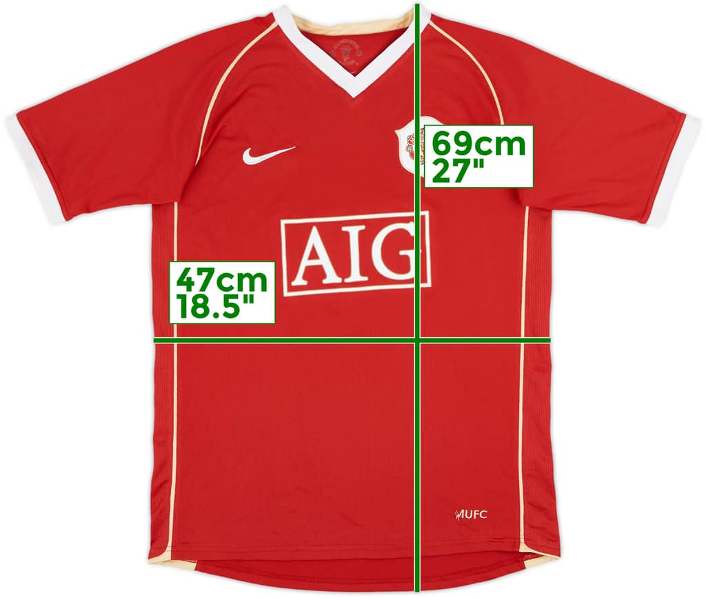 2006-07 Manchester United Home Shirt - 7/10 - (XL.Boys)