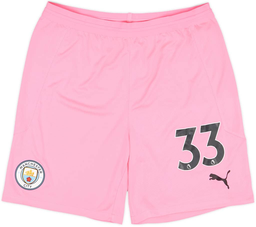 2019-20 Manchester City Player Issue GK Shorts #33 - 9/10 - (L)