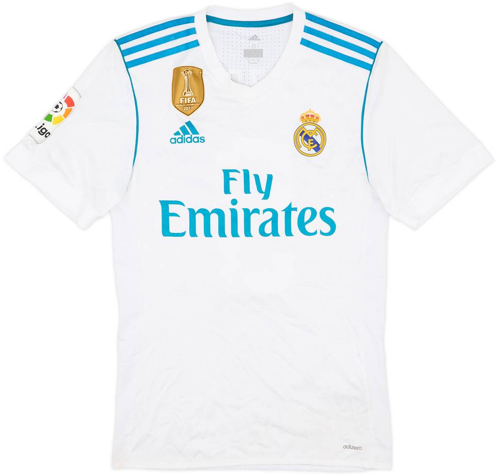 2017-18 Real Madrid Authentic Home Shirt Benzema #9 (S)