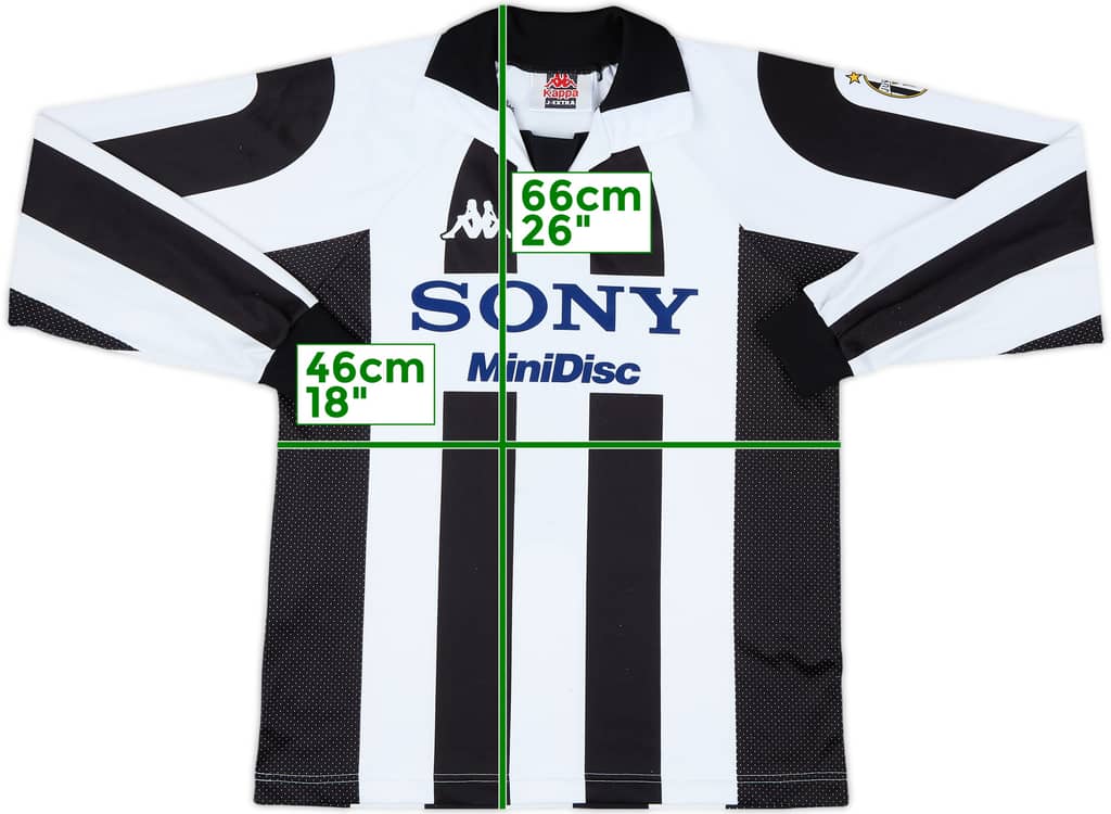 1997-98 Juventus Basic Centenary Home L/S Shirt - 7/10 - (XL.Boys)
