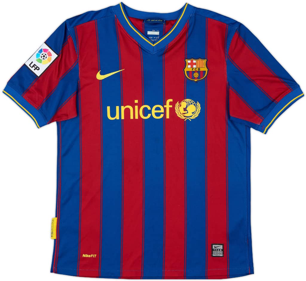 2009-10 Barcelona Home Shirt - 8/10 - (L.Boys)