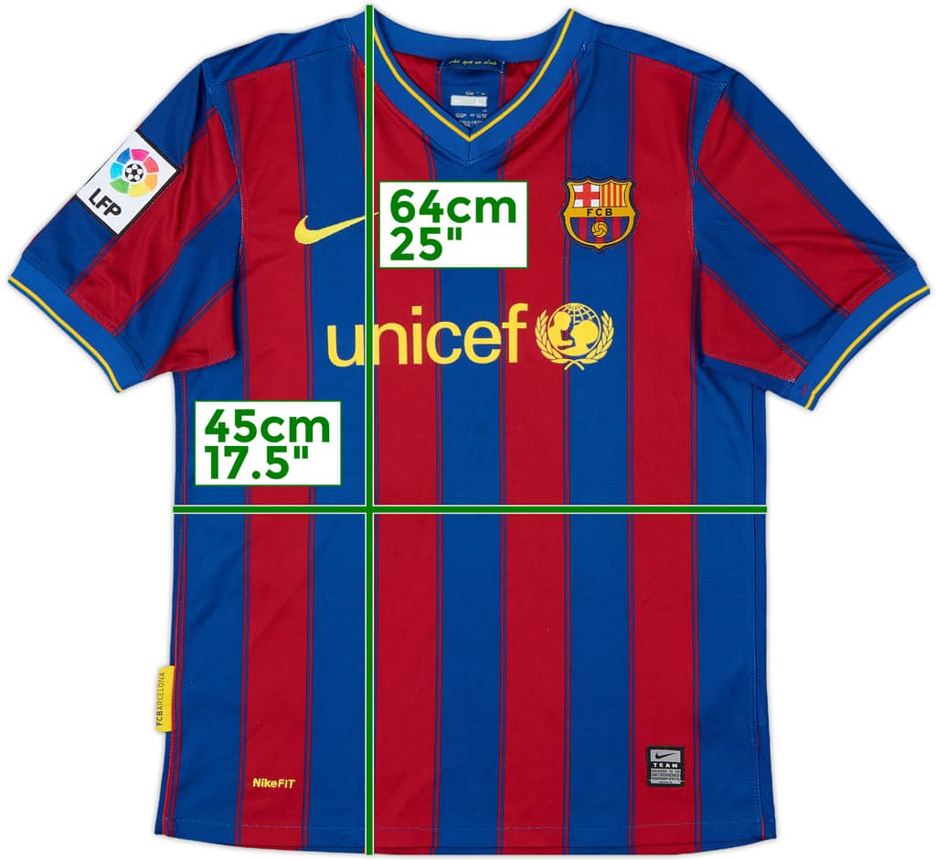2009-10 Barcelona Home Shirt - 8/10 - (L.Boys)