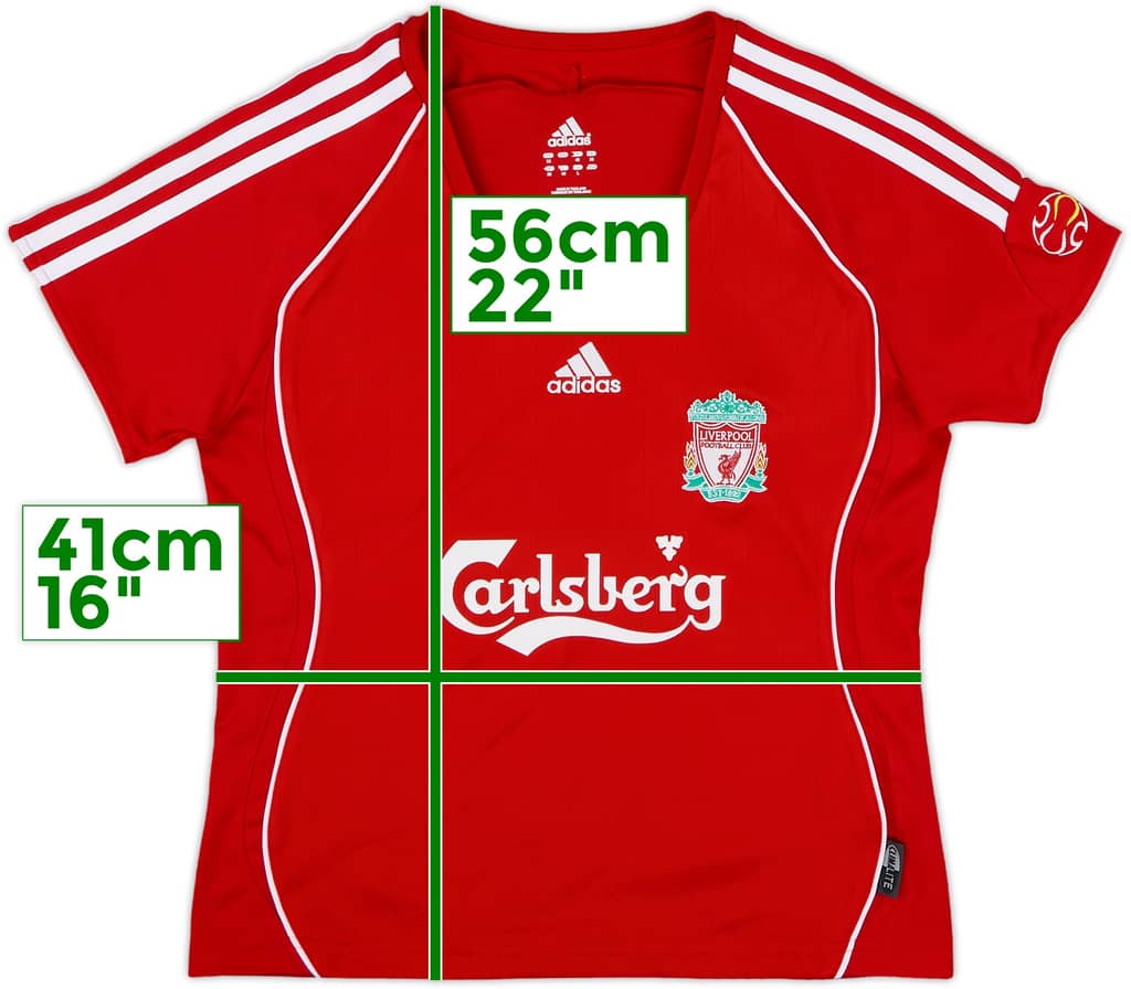 2006-08 Liverpool Home Shirt - 9/10 - (Women's M)