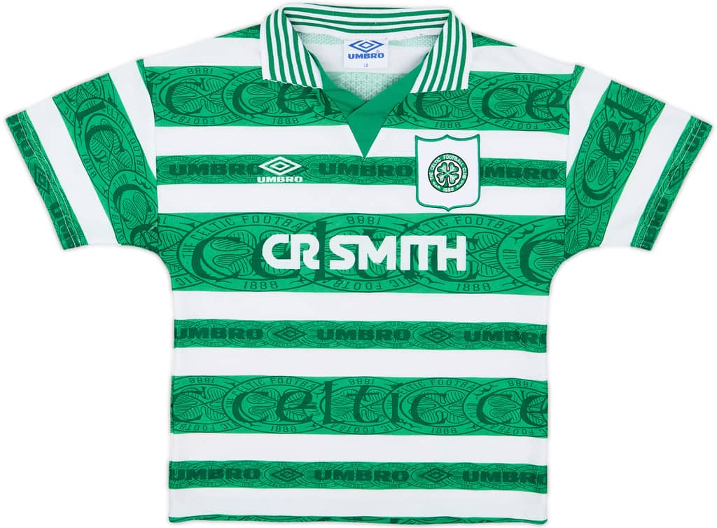 1995-97 Celtic Home Shirt - 8/10 - (L.Boys)