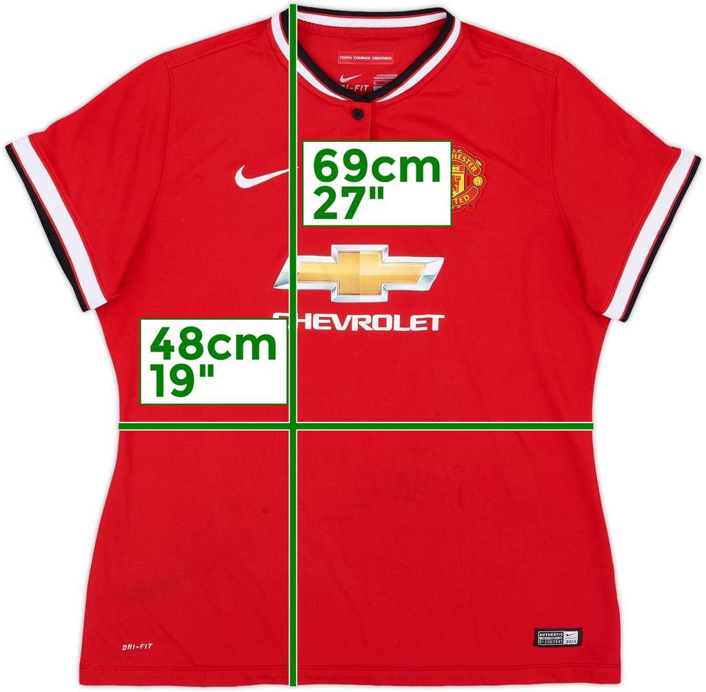 2014-15 Manchester United Home Shirt - 6/10 - (Women's XL)