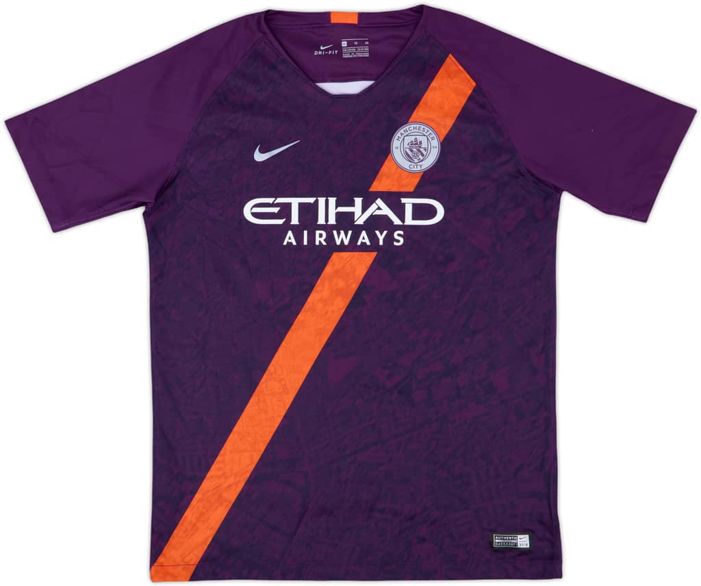 2018-19 Manchester City Third Shirt - 9/10 - (XL.Boys)